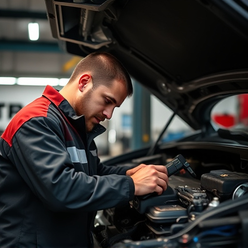 auto technician working