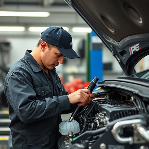 auto technician working