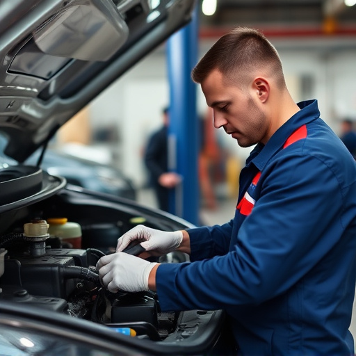 auto technician working