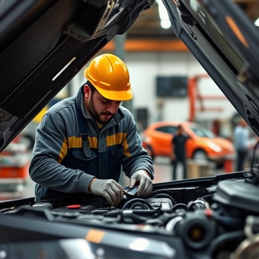 auto technician working