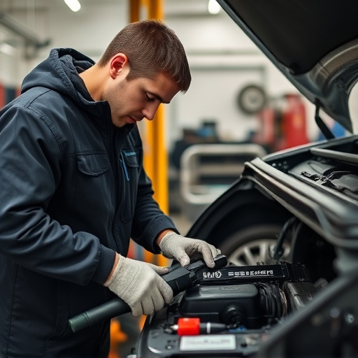 auto technician working