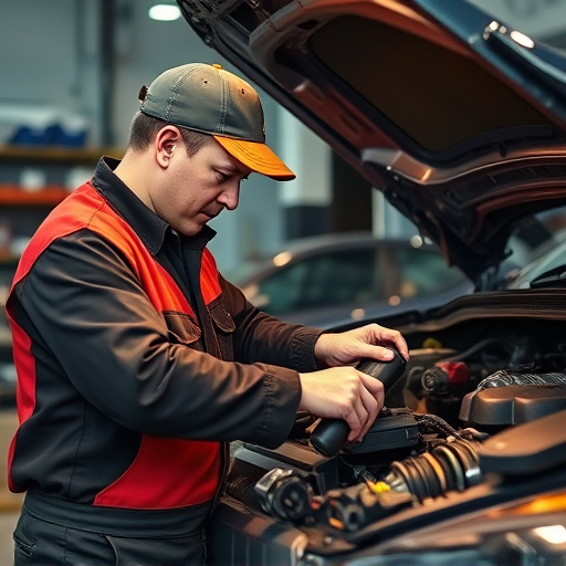 auto technician working