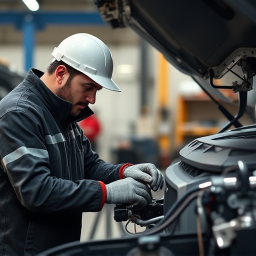 auto technician working