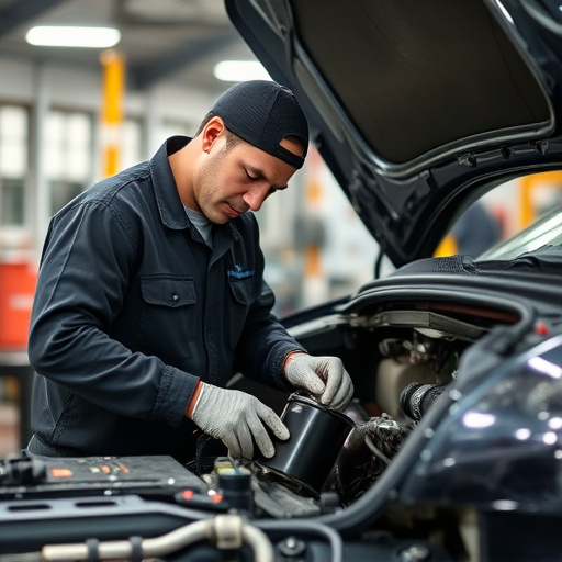 auto technician working