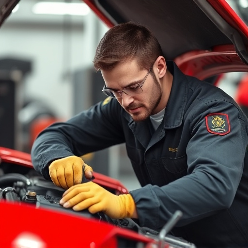 auto technician working