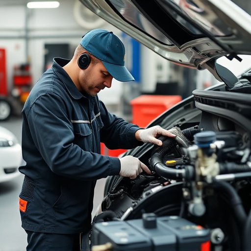 auto technician working