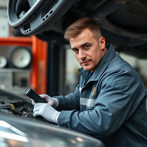 auto technician working