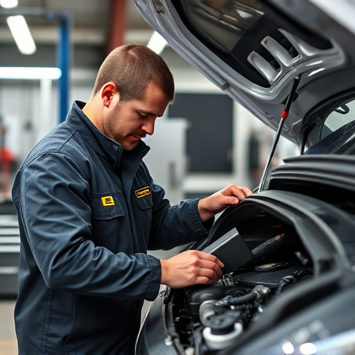 auto technician working