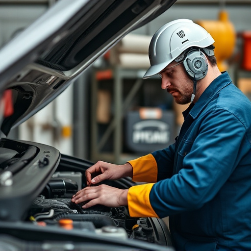 auto technician working