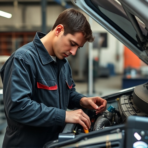 auto technician working