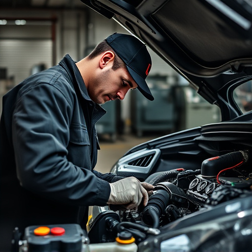 auto technician working