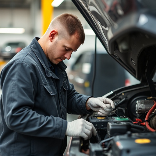 auto technician working