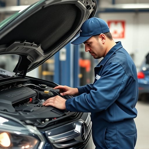 auto technician working