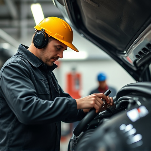auto technician working