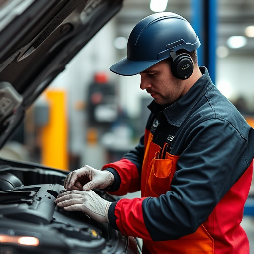 auto technician working
