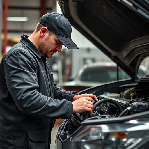 auto technician working