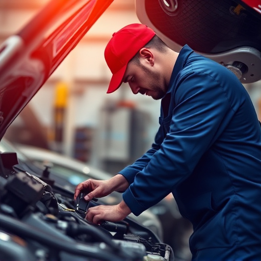 auto technician working