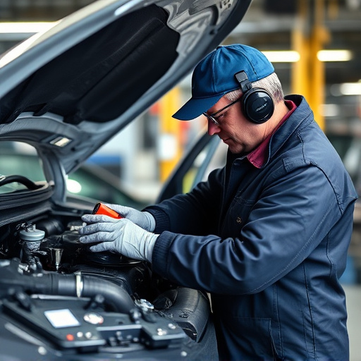 auto technician working