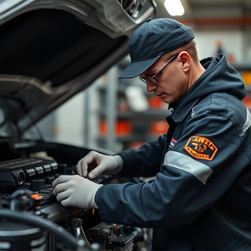 auto technician working