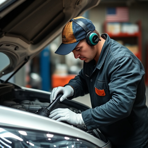 auto technician working