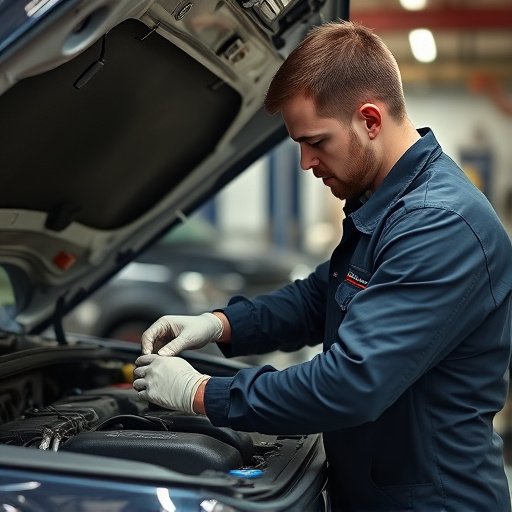 auto technician working