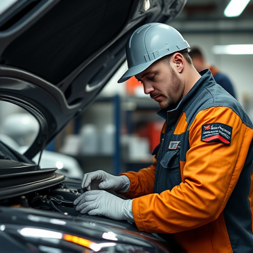 auto technician working