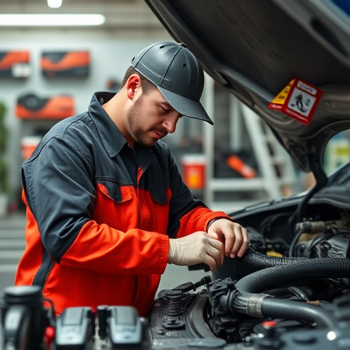 auto technician working