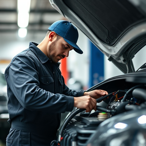 auto technician working