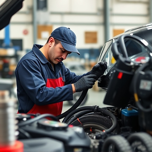 auto technician working