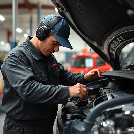 auto technician working
