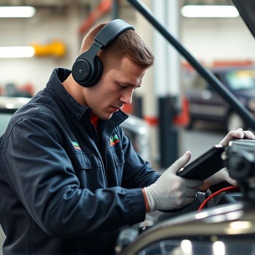 auto technician working