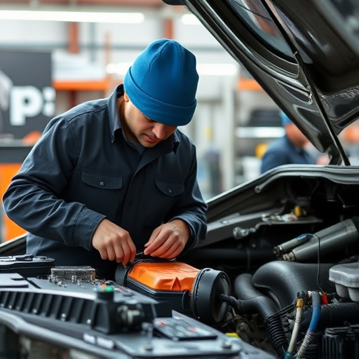 auto technician working