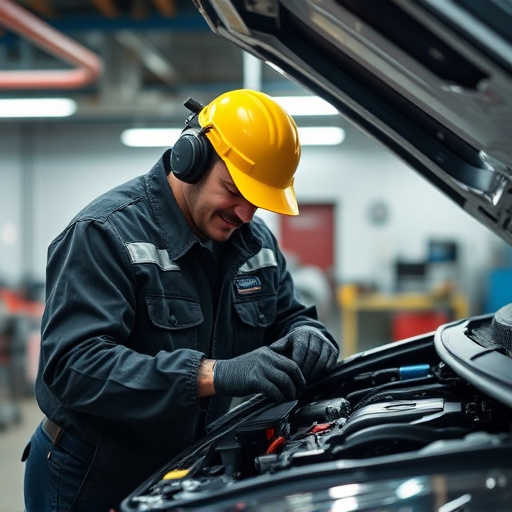 auto technician working