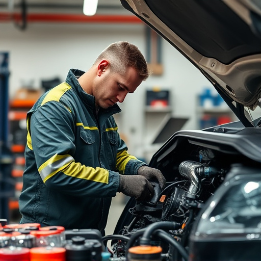 auto technician working