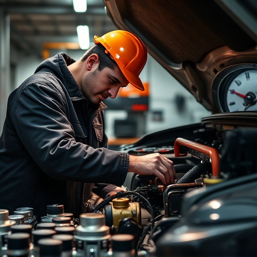 auto technician working