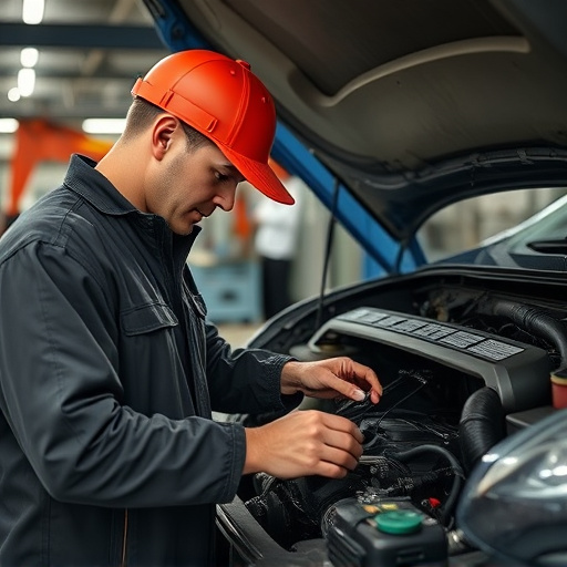 auto technician working