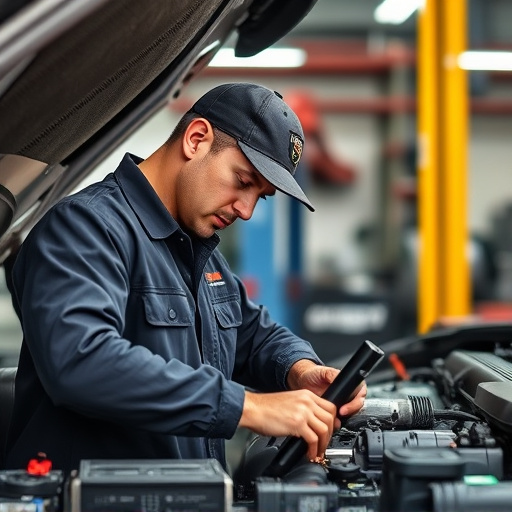 auto technician working