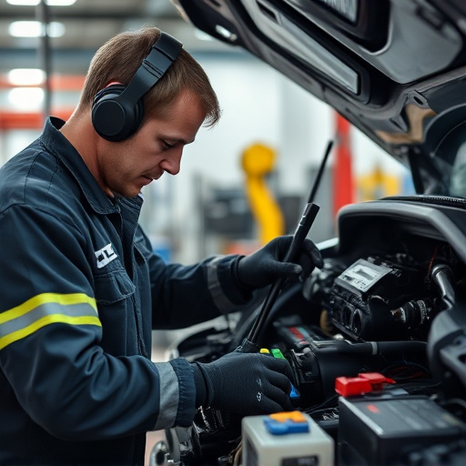 auto technician working