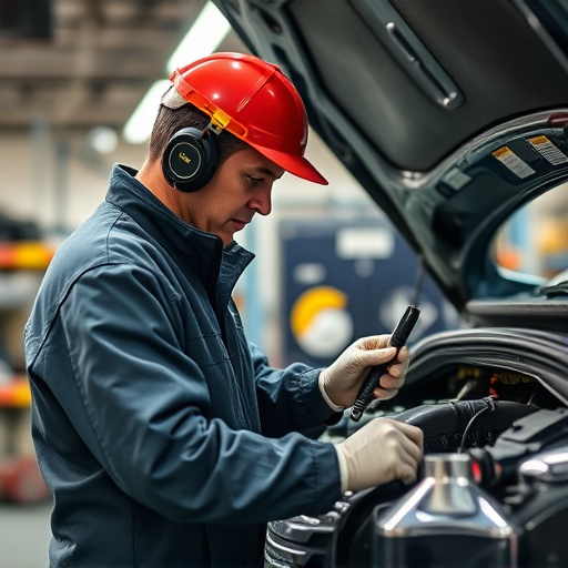 auto technician working