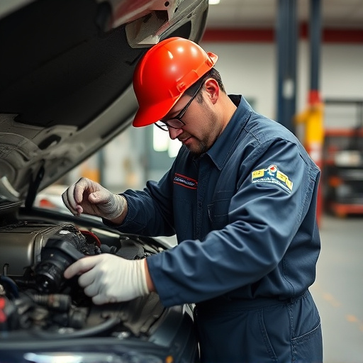 auto technician working