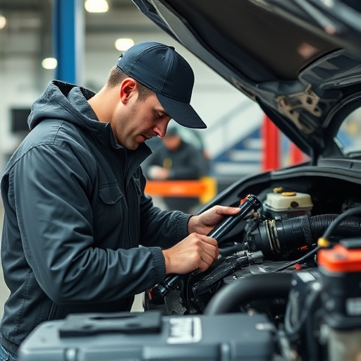 auto technician working