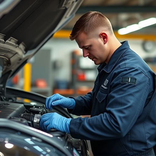 auto technician working