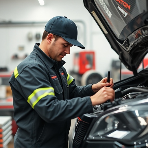auto technician working