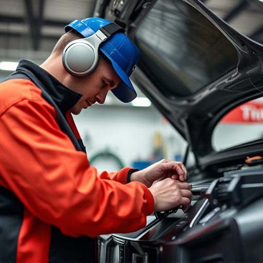 auto technician working