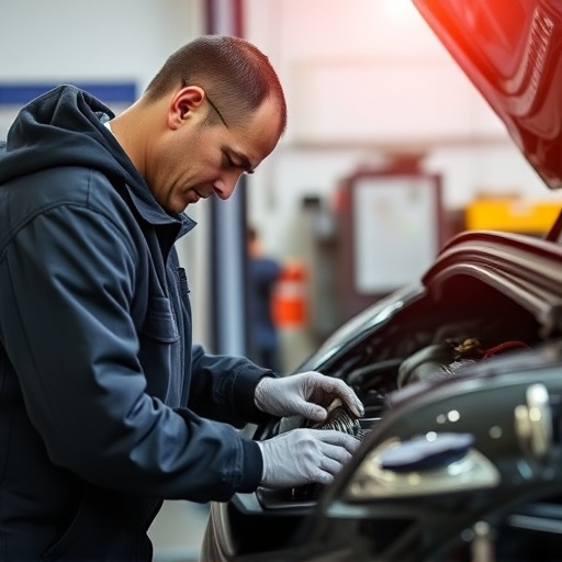 auto technician working