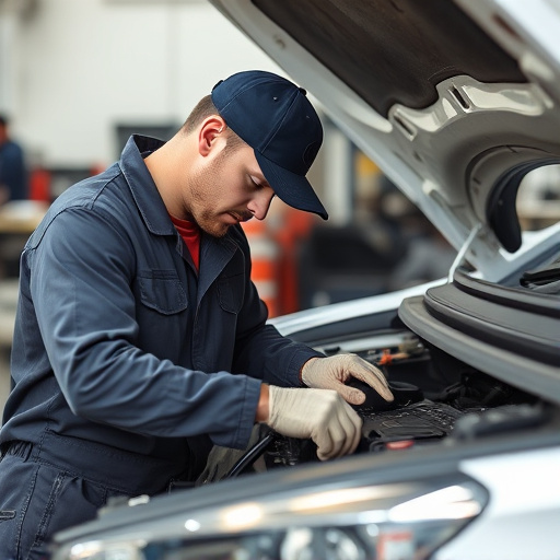 auto technician working
