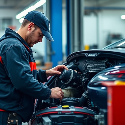 auto technician working