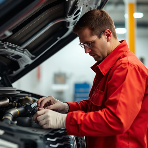 auto technician working