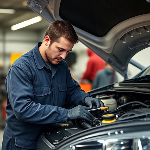 auto technician working