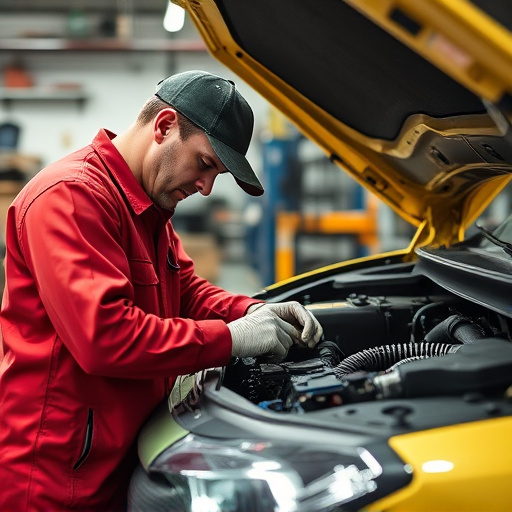 auto technician working